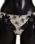 Dolce & Gabbana Elegant White Lace Silk Briefs