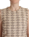 Dolce & Gabbana Chic Checkered Shift Mini Dress