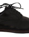 Dolce & Gabbana Elegant Black Leather Derby Formal Shoes