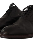 Dolce & Gabbana Elegant Black Leather Derby Formal Shoes