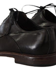 Dolce & Gabbana Elegant Black Leather Derby Formal Shoes