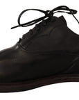 Dolce & Gabbana Elegant Black Leather Derby Formal Shoes
