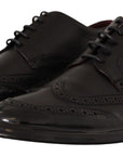 Dolce & Gabbana Elegant Calfskin Derby Oxford Wingtips