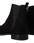Dolce & Gabbana Elegant Suede Leather Chelsea Boots