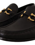 Salvatore Ferragamo Elegant Black Calf Leather Loafers