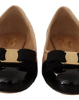 Salvatore Ferragamo Elegant Quilted Leather Flats - Chic Dual-Tone Design