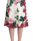 Dolce & Gabbana Elegant Floral A-Line Midi Skirt