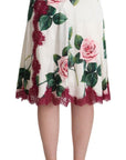 Dolce & Gabbana Elegant Floral A-Line Midi Skirt