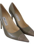 Jimmy Choo Elegant Pebble Green Pointed Toe Pumps