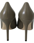 Jimmy Choo Elegant Pebble Green Pointed Toe Pumps
