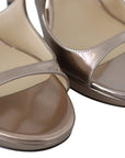Jimmy Choo Ballet Pink Liquid Mirror Leather Sandals