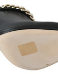 Jimmy Choo Elegant Black Gold Leather Pumps