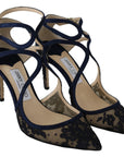 Jimmy Choo Navy Lancer Leather Pumps Elegance Unleashed