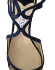 Jimmy Choo Navy Lancer Leather Pumps Elegance Unleashed