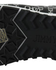 Jimmy Choo Elegant Black & Silver Leather Sneakers