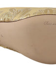 Dolce & Gabbana Gleaming Gold Crystal Slingback Heels