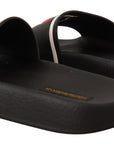 Dolce & Gabbana Elegant Black Leather Slide Sandals for Her