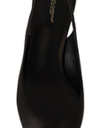 Dolce & Gabbana Elegant Black Leather Slingbacks Heels