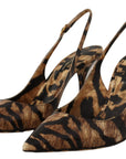 Dolce & Gabbana Tiger Pattern Slingback Heels Pumps