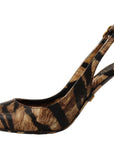 Dolce & Gabbana Tiger Pattern Slingback Heels Pumps