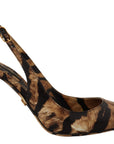 Dolce & Gabbana Tiger Pattern Slingback Heels Pumps
