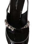 Dolce & Gabbana Elegant Crystal Slingback Heels Pump
