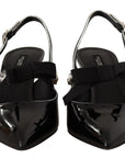 Dolce & Gabbana Elegant Crystal Slingback Heels Pump