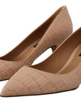 Dolce & Gabbana Elegant Beige Leather Pumps