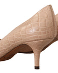 Dolce & Gabbana Elegant Beige Leather Pumps