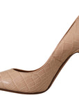 Dolce & Gabbana Elegant Beige Nude Leather Pumps