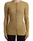 Dolce & Gabbana Glamorous Gold Snap-Button Cardigan