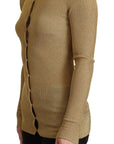 Dolce & Gabbana Glamorous Gold Snap-Button Cardigan