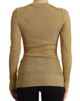 Dolce & Gabbana Glamorous Gold Snap-Button Cardigan