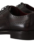Dolce & Gabbana Elegant Purple Leather Derby Formal Shoes