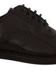 Dolce & Gabbana Elegant Purple Leather Derby Formal Shoes