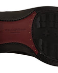 Dolce & Gabbana Elegant Purple Leather Derby Formal Shoes
