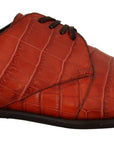 Dolce & Gabbana Exquisite Exotic Croc Leather Lace-Up Dress Shoes