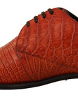 Dolce & Gabbana Exotic Orange Croc Leather Laceup Dress Shoes