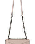 Karl Lagerfeld Elegant Mauve Light Pink Leather Shoulder Bag