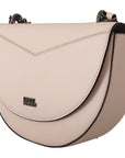 Karl Lagerfeld Elegant Mauve Light Pink Leather Shoulder Bag