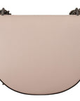 Karl Lagerfeld Elegant Mauve Light Pink Leather Shoulder Bag