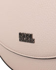Karl Lagerfeld Elegant Mauve Light Pink Leather Shoulder Bag