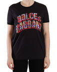Dolce & Gabbana Chic Black Crew Neck Logo Tee