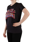 Dolce & Gabbana Chic Black Crew Neck Logo Tee