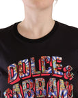 Dolce & Gabbana Chic Black Crew Neck Logo Tee