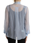 Dolce & Gabbana Elegant Silk Ascot Collar Blouse