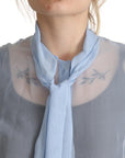 Dolce & Gabbana Elegant Silk Ascot Collar Blouse