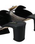 Dolce & Gabbana Crystal-Embellished Exotic Leather Sandals