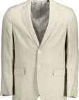 Gant Beige Linen Men Jacket