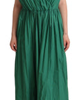 Dolce & Gabbana Elegant Deep Green Sleeveless A-Line Dress